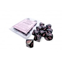 Opaque Black/pink Set of Ten d10s (CHX25248)