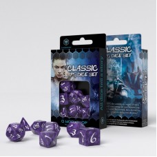 Classic RPG Lavender & white Dice Set (7) (QSCLE1B)